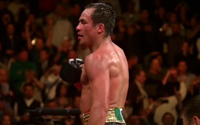 Boxing Results 2007 - Juan Manuel Marquez celebrates his win against Marco Antonio Barrera