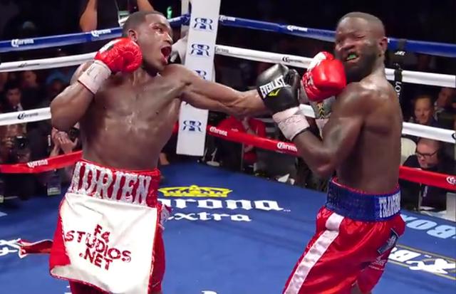 Broner vs Taylor - Adrien Broner knocks down Emmauel Taylor