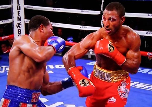 Brook vs Porter - Kell Brook and Shawn Porter exchange punches in IBF title fight