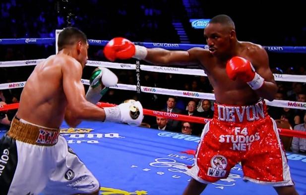 Khan vs Alexander - Amir Khan about to counter Devon Alexander