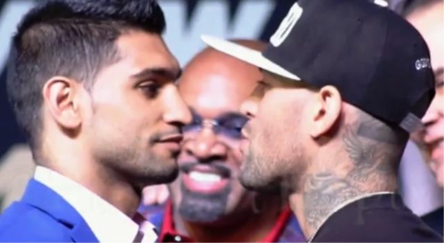 Khan vs Collazo - Amir Khan faces off with Luis Collazo