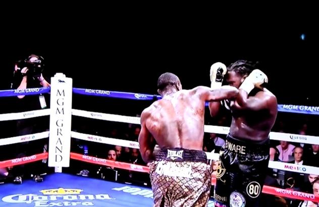 Wilder vs Stiverne - Deontay Wilder lands a heavy right on Bermane Stiverne