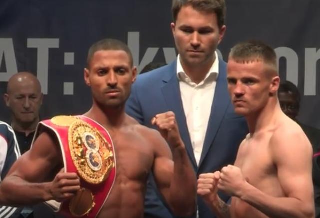 Brook vs Gavin - Kell Brook and Frankie Gavin post at weigh-in