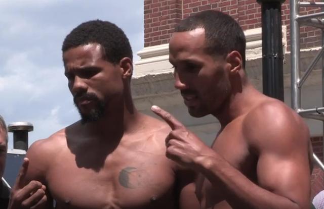 Dirrell vs DeGale - Andre Dirrell and James DeGale pose at weigh-in