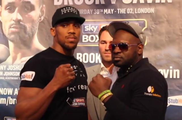 Joshua vs Johnson - Anthony Joshua and Kevin Johnson at press conference