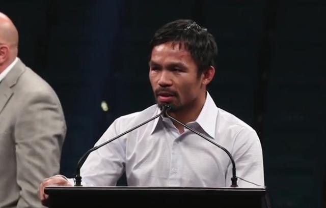 Mayweather vs Pacquiao - Manny Pacquiao at post fight press conference