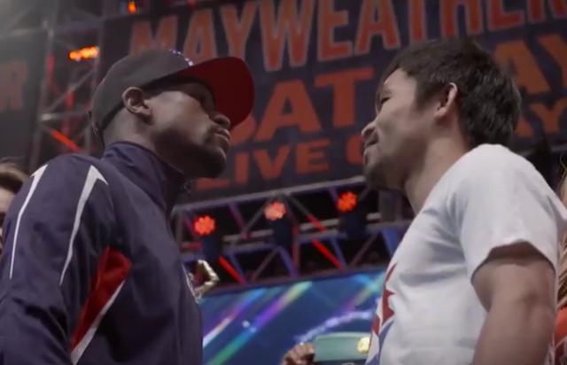 Mayweather vs Pacquiao at weigh-in