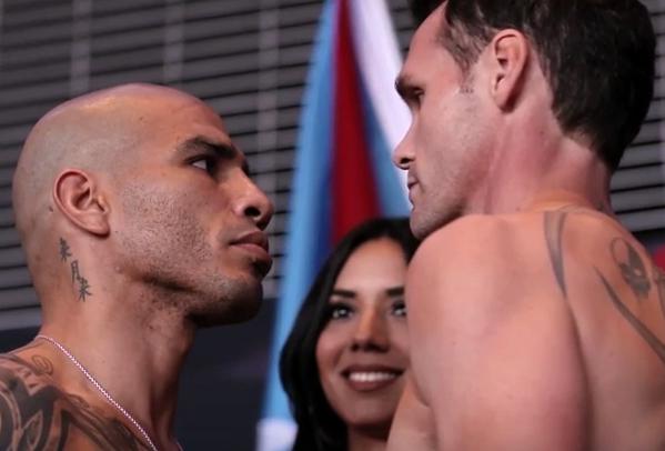 Cotto vs Geale - Miguel Cotto and Daniel Geale at weigh-in