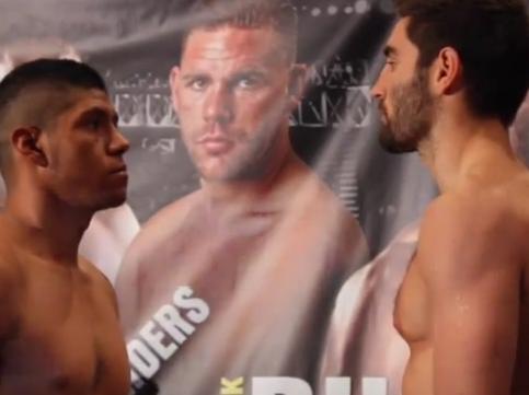 Buglioni vs Castaneda weigh-in staredown