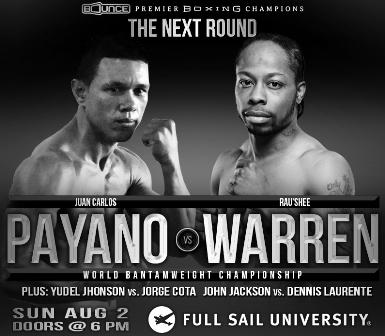 Payano vs Warren banner - Juan Carlos Payano, Rau'shee Warren