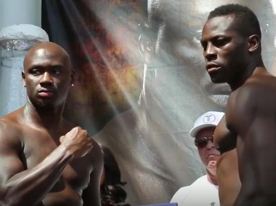 Tarver-Cunningham Weigh-In - Antonio Tarver and Steve Cunningham pose