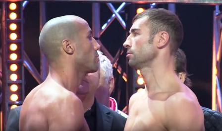 DeGale vs Bute - James DeGale and Lucian Bute at weigh-in