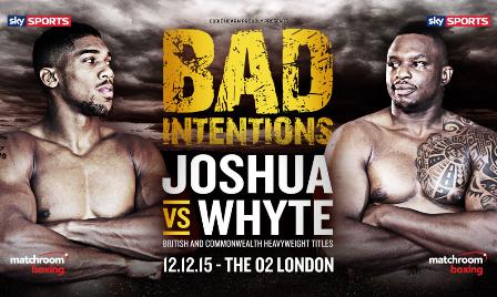 Joshua vs Whyte boxing banner - Anthony Joshua and Dillian Whyte