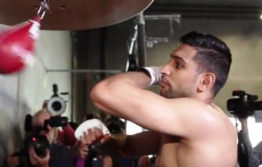 Canelo vs Khan - Amir Khan in training for Canelo Alvarez