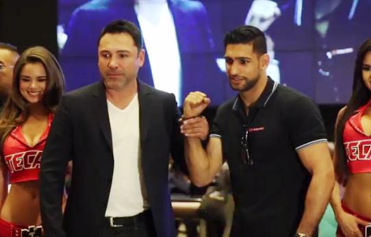 Amir Khan makes his MGM Grand arrival ahead of Canelo Alvarez clash