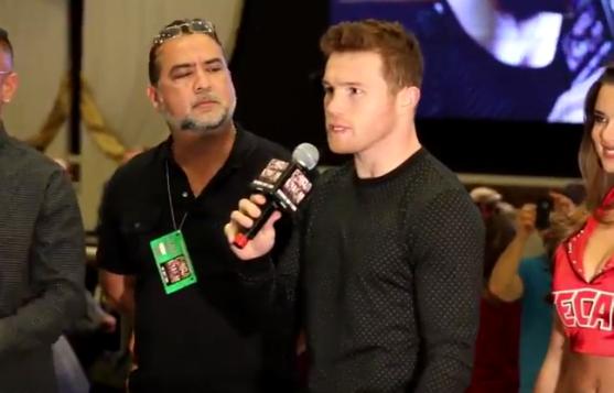 Canelo Alvarez arrives at the MGM Grand ahead of Amir Khan title defense