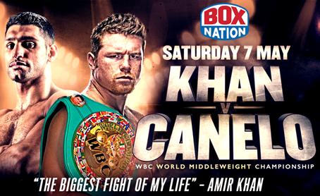 Canelo vs Khan will be taking center stage on this weekend's TV Boxing Schedule