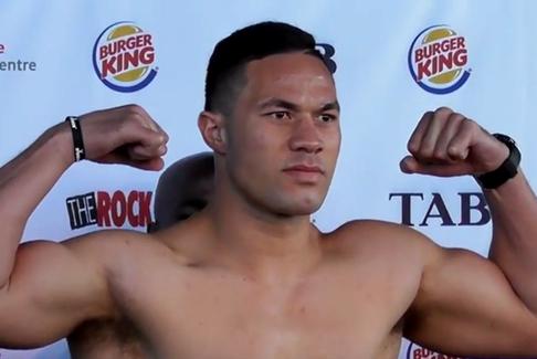 Joseph Parker poses at weigh-in