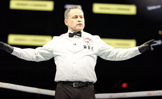 A referee ensures that boxing rules are upheld at all times during a bout