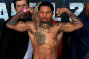 Gervonta Davis poses at weigh-in